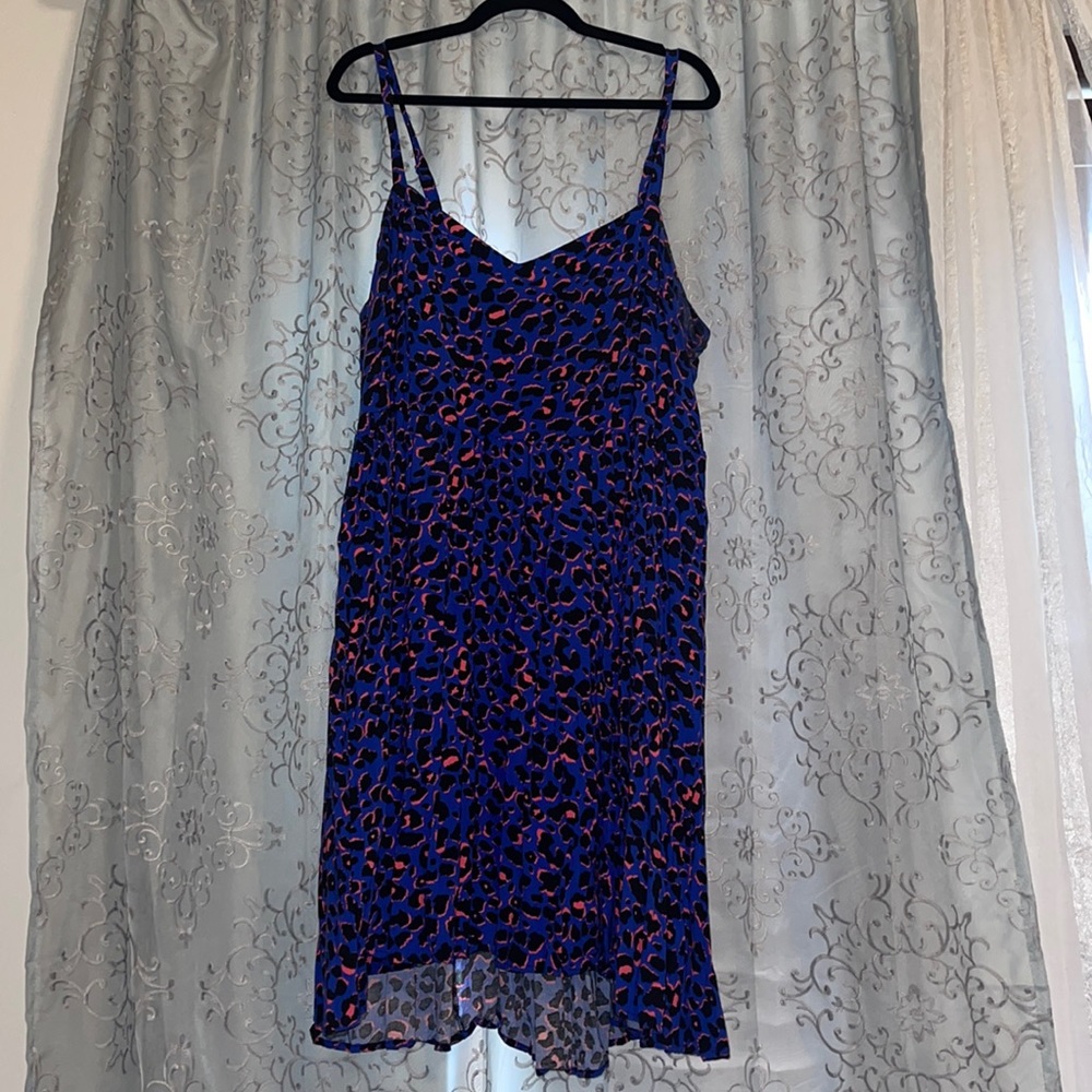 Torrid royal leopard print sun dress